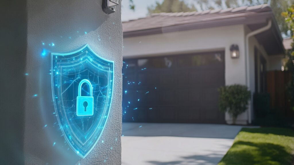 Modern smart home security system with AI-powered digital lock